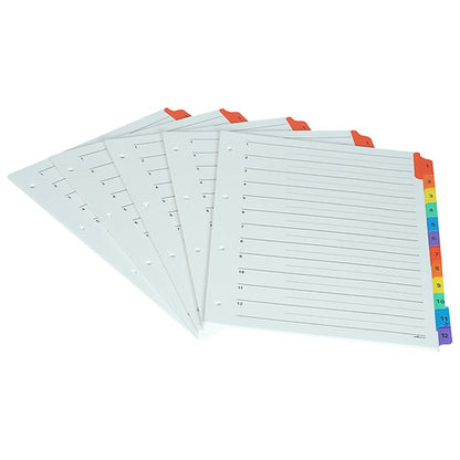 Index File Divider 1 to 12 ( Pack Of 5 )