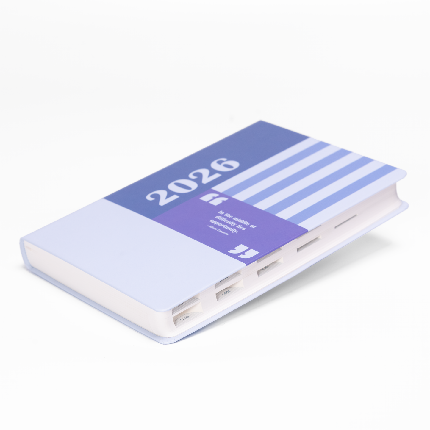 2026 planner with a blue cover on a white background