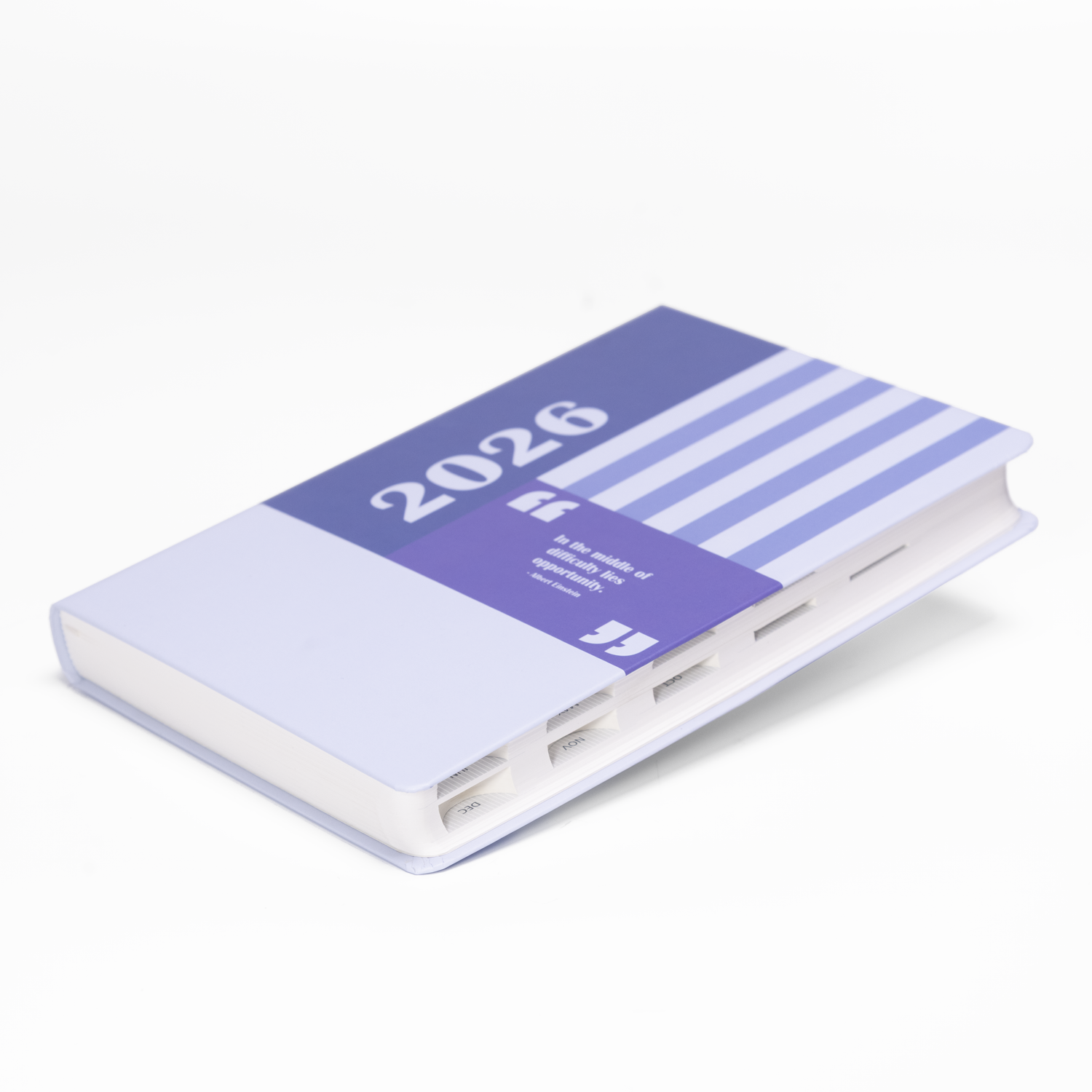 2026 planner with a blue cover on a white background