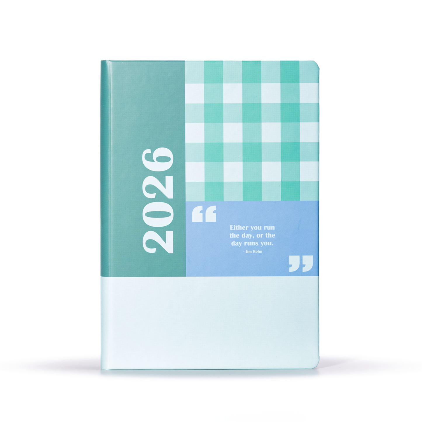 Planner with a checkered design and '2026' on a white background