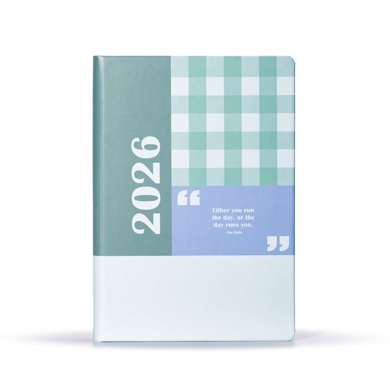 Planner with a checkered design and '2026' on a white background