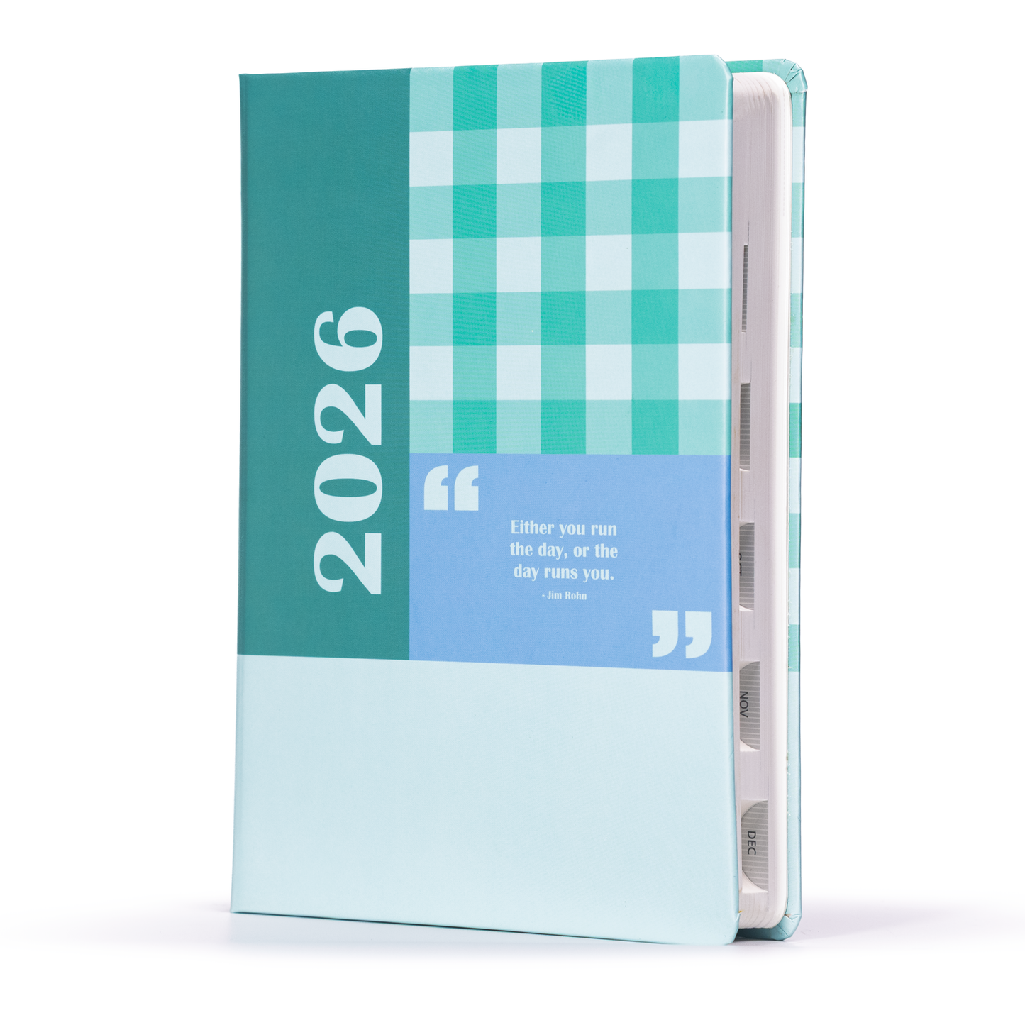 2026 planner with checkered design on a white background