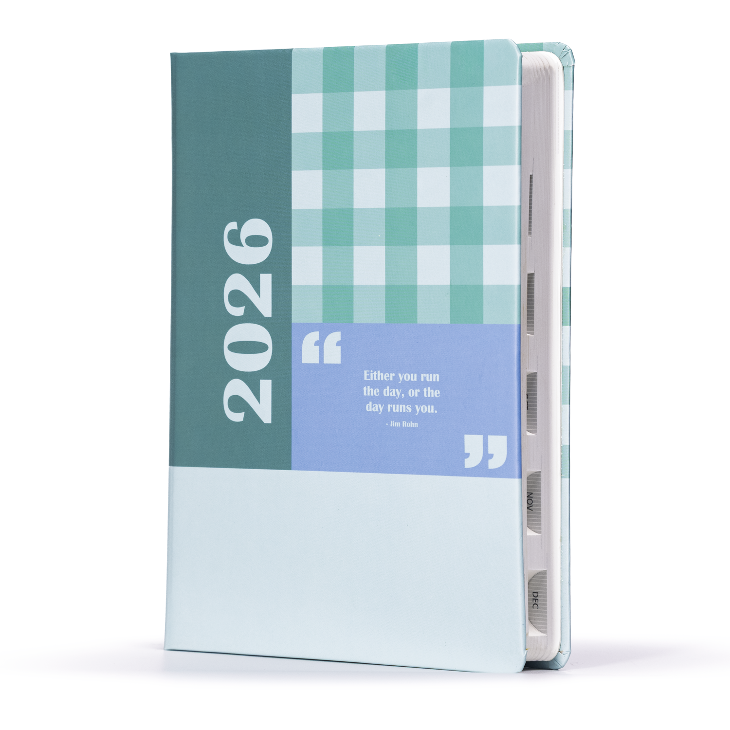 2026 planner with checkered design on a white background