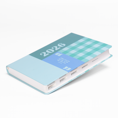 2026 planner with a geometric design on a white background