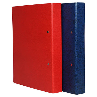 Premium - F/S Size - 2D 1 inch Ring Binder File - Pack of 2- (Blue+Red)