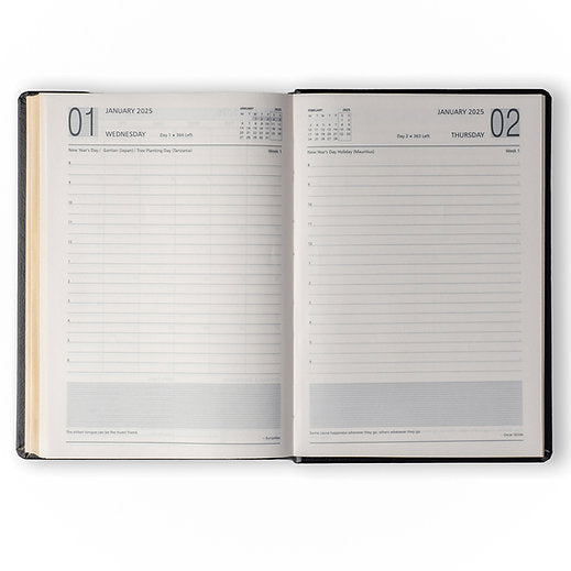 A5 Size - One Day to a Page New Year Premium Diary