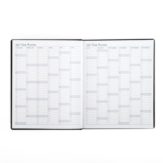 2027 Week At A Glance New Year Premium Diary - A4 Short size