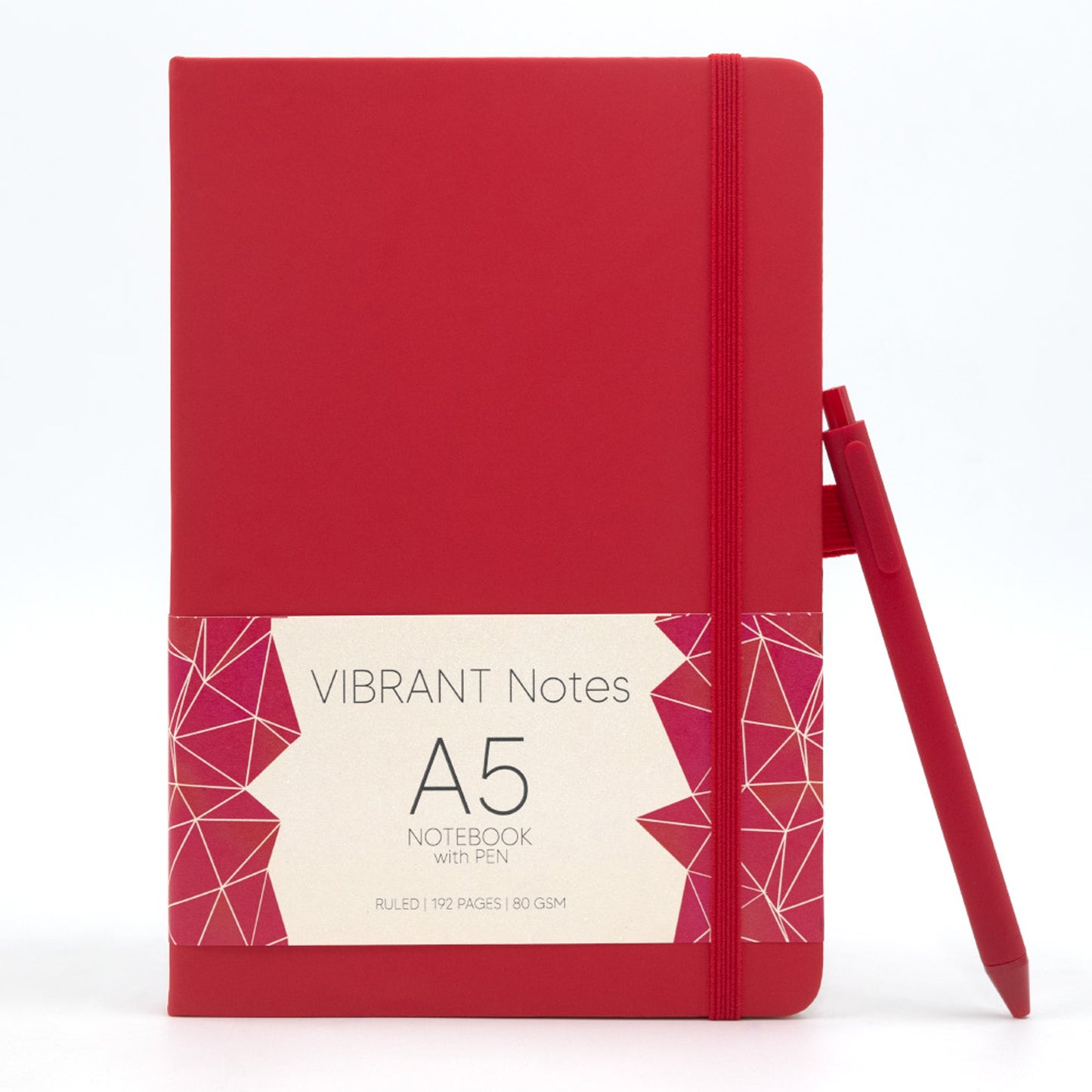 Vibrant Notebook with Pen - A5 Size