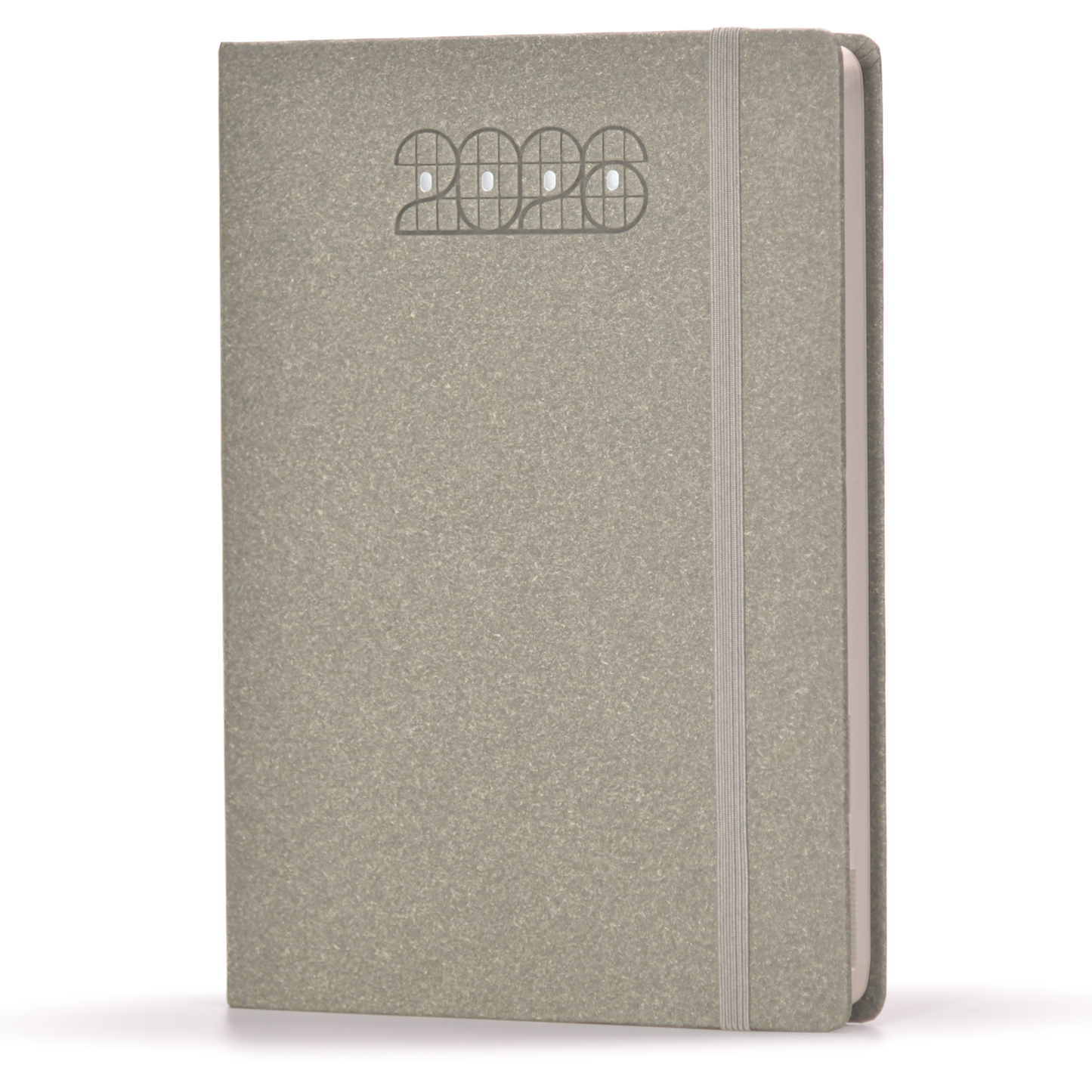 Green textured diary with '2026' printed on the cover against a white background