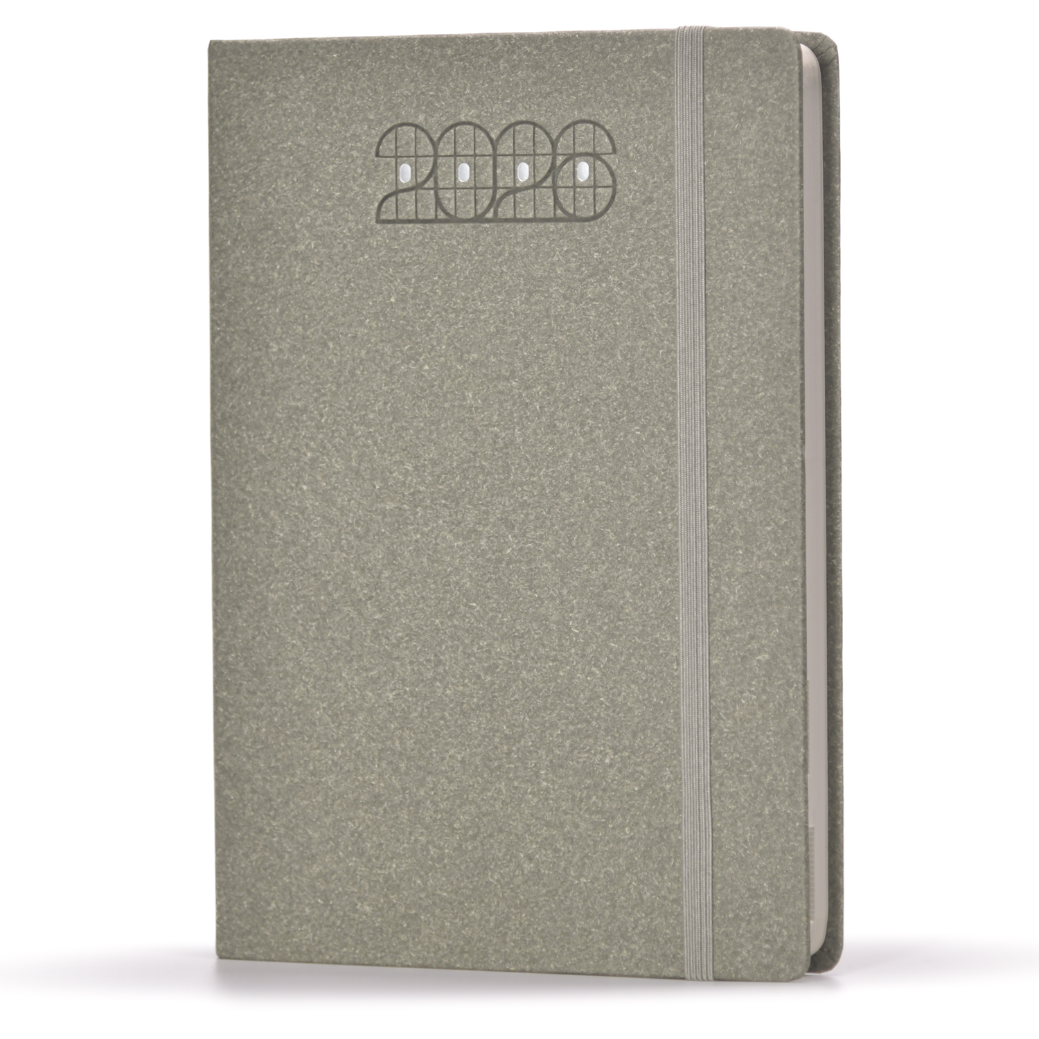 Green textured diary with '2026' printed on the cover against a white background