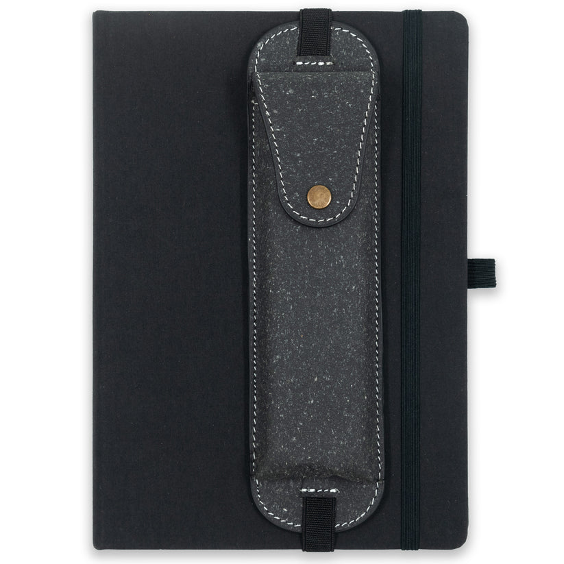 Notebook with Elastic Band and Leather Pen Pouch - A5 Size – Mahavir ...