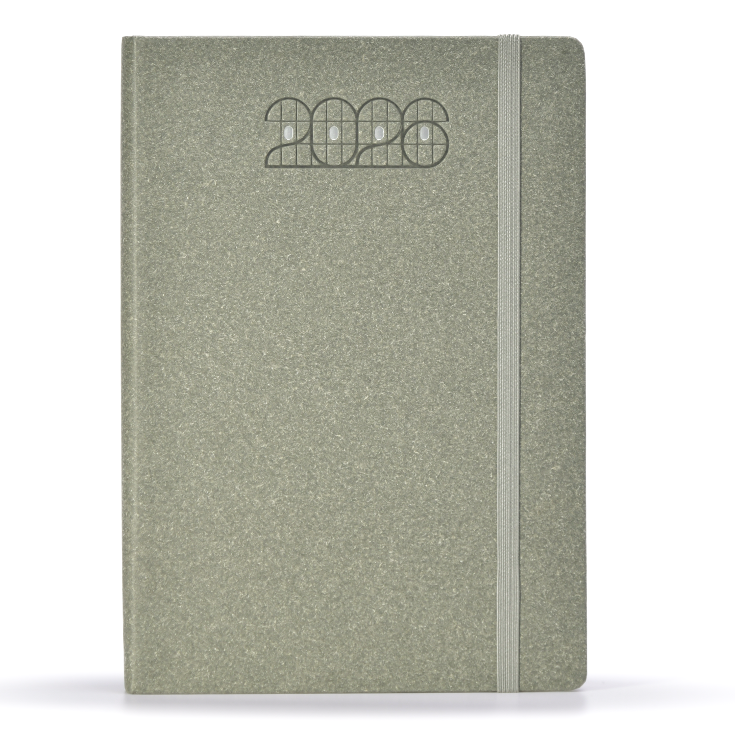 Green new year diary with '2026' embossed on the cover against a white background.