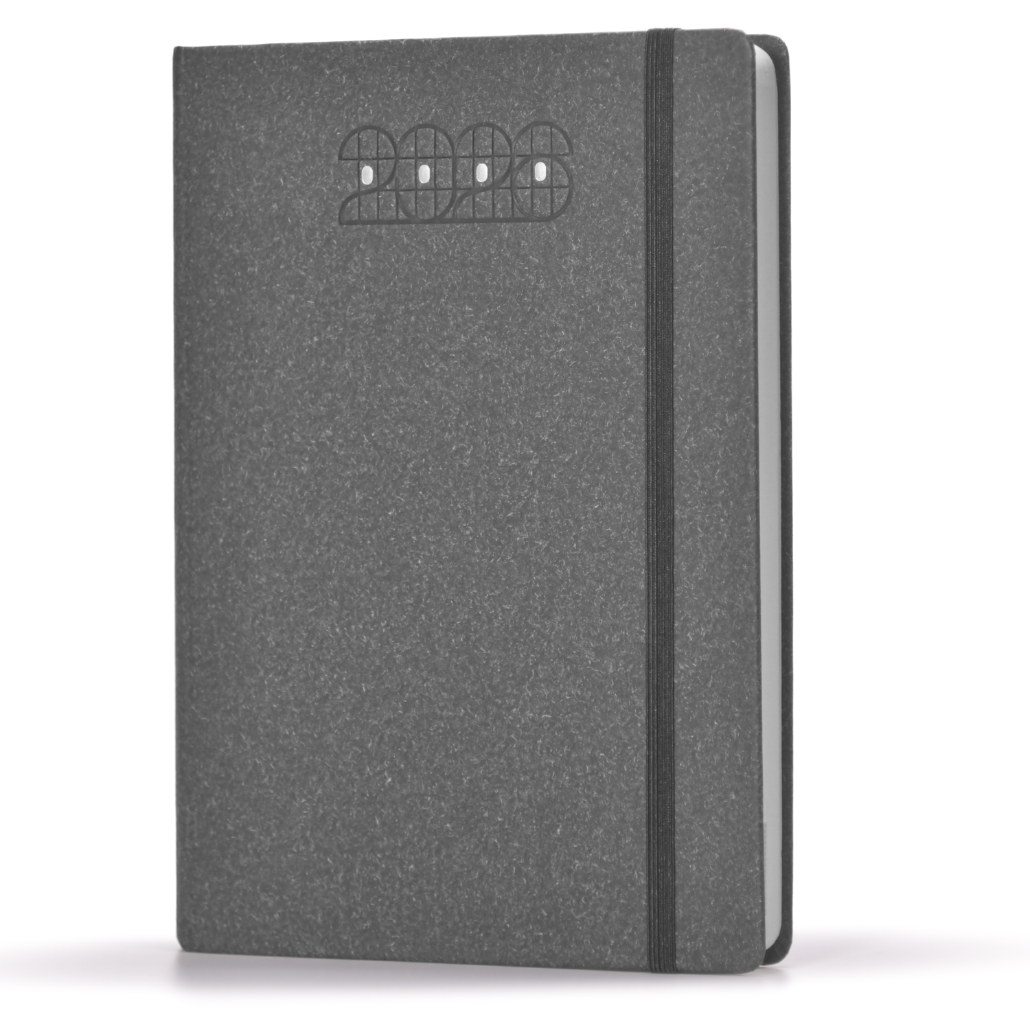 Gray notebook with '2026' embossed on the cover against a white background.
